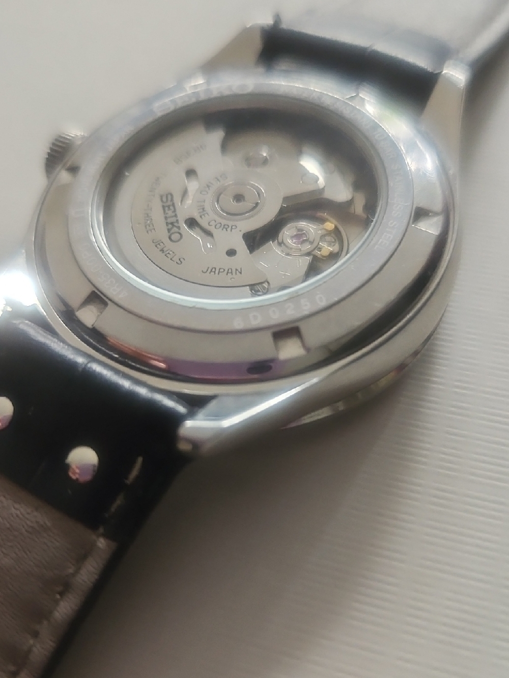 Seiko Automatic Black Leather Strap Men's Watch SRP769J2 In Working Condition - Picture 8 of 8